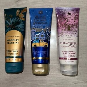 🆕 3 Bath and Body Works Body Cream Bottles